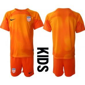 United States Goalkeeper Replica Home Stadium Kit for Kids World Cup 2022 Short Sleeve (+ pants)